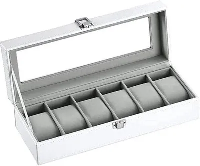 Produktbild von Famanu Uhrenbox mit 6 Fächern - Schmuckaufbewahrung