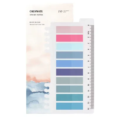 Produktbild von Ordinate-Blue Blush  | 200 Stück Haftstreifen | Transparente Haftnotizen | sticky notes | Stationary