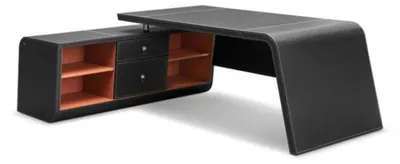 Produktbild von Eckschreibtisch Arbeits Schreib Büro Tisch Luxus Klasse Designer Möbel Tische