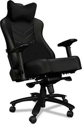 Produktbild von YUMISU Gaming Stuhl 2053 Verstärkte Stahlkonstruktion Höhenverstellbar bis 150kg Belastbar Rückenlehne und Sitz aus Kaltschaum SCHWARZ Kunstleder