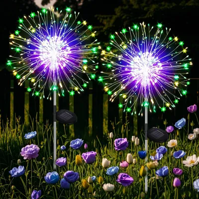 Immagine prodotto di Joycome: 2 lampade solari per esterni, con 120 LED, effetto fuochi d'artificio