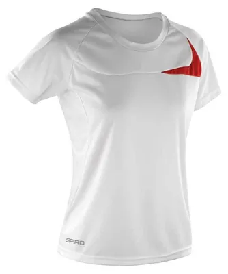 Immagine prodotto di Spiro - Maglietta "Dash" da donna, allenamento LT4486 (XL) (bianco/rosso)