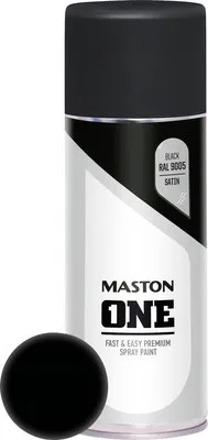 Produktbild von Sprühlack Maston ONE satin schwarz 400 ml