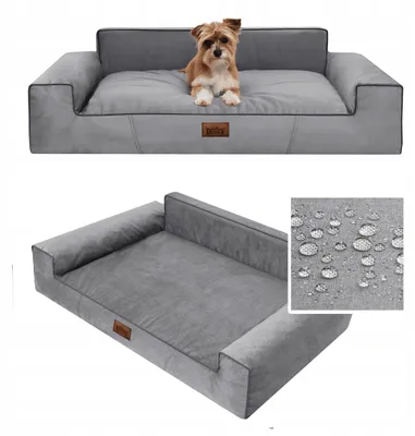 Produktbild von PillowPrim Hundebett Glamour L 79x54cm Grau Strapazierfähig
