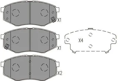 Produktbild von KAVO PARTS Bremsbeläge Satz Vorne Bremsklötze für HYUNDAI ix20 (JC) KBP-4025