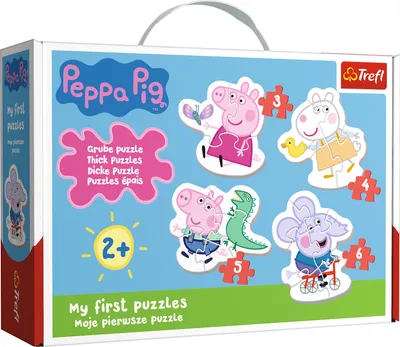 Produktbild von TREFL SA  Trefl Baby Puzzles  Peppa Pig 4er, 1x3 Teile, 1x4 Teile, 1x5 Teile, 1x6 Teile, ab 2 Jahren