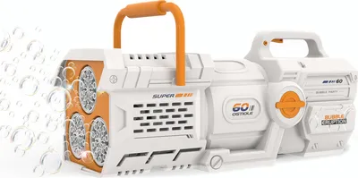 Produktbild von Elektrische Seifenblasenpistole für Kinder mit LED-Lichtern, 60 Löcher, Seifenblasenmaschine, Outdoor-Hochzeitsparty-Spielzeug, Geschenke für Kinderpartys