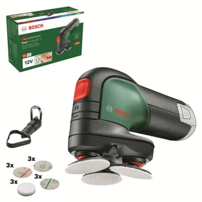 Obrázek produktu pro Bosch EasyCurvSander 12, Rotační bruska, Sychý zip, Černá, Modrá, 1800 ot/min, 73 dB, 62 dB