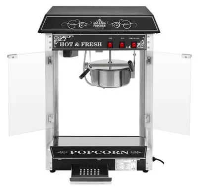 Obrázek produktu pro Stroj na popcorn – Výkon 1600 W – Osvětlená skleněná komora – Funkce udržování teploty
