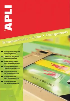Zdjęcie produktu dla Folie Apli bez taśmy kopiującej Folia poliestrowa a4 100 mikronów 100 arkuszy