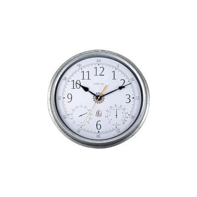 Obrázek produktu pro NeXtime Tulip, Zeď, Mechanické hodiny, Kulatý, Stříbrná, Kov, Kov