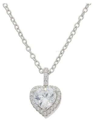 Produktbild von Mabina Herz Halskette 553103 Sterling Silber mit Zirkonia