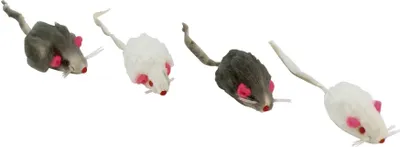 Zdjęcie produktu dla Mysz szara/biała 5cm, worek 4 szt