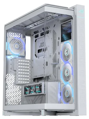 Zdjęcie produktu dla ASUS ROG CRONOX GR801 CURVE TG ARGB WHITE, Midi Tower, PC, Biały, ATX, EATX, micro ATX, Mini-ITX, BTF, Aluminium, Wielo