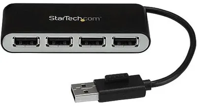 Zdjęcie produktu dla Koncentrator USB 2.0 4 portowy przenośny z kablem dla laptopa