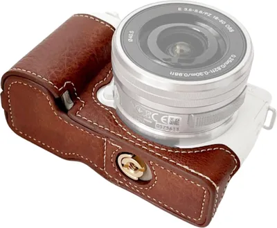 Obrázek produktu pro Přenosné pouzdro na fotoaparát v retro stylu, držák na brašnu na fotoaparát, pouzdro s otvorem ve spodní části, s ramenním popruhem, náhrada za fotoaparát Sony ZVE10