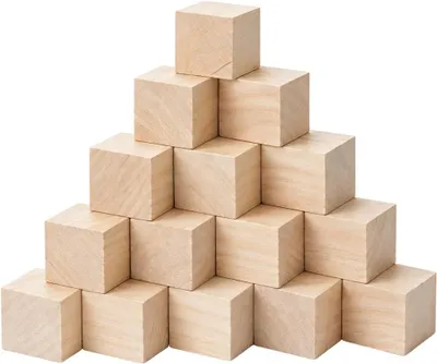 Image de Cubes en bois de 50 mm, 20 pièces, 5 x 5 x 5 cm, pour travaux manuels