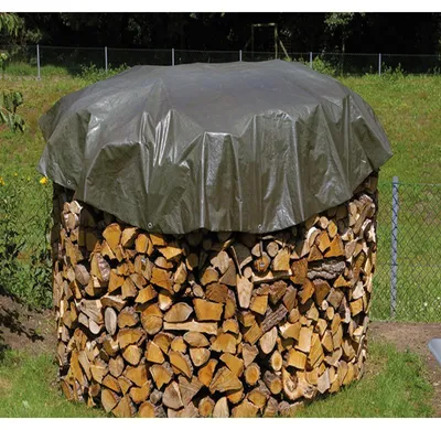 Obrázok produktu pre PolyTarp 210 PE-Abdeckplane (Farbe Grün, 4 m rund, 13 mm Ösen im Rand) 430400