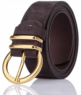 Produktbild von GRACIO Ledergürtel Damen Schokoladenbraun 95cm Goldschließe