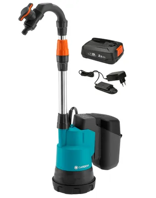 Produktbild von GARDENA Akku-Regenfasspumpe 2000/2 18V P4A Ready-To-Use Set 14602-61