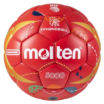 Productafbeelding van Molten Handball HX5001 FFHB, maat 2, rood