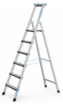 Produktbild von Zarges Comfortstep S gebördelte Stehleiter mit gepolsterter Stufen-Vorderkante 6 Stufen