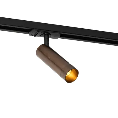 Produktbild von QAZQA - Modern Moderner Spot I Spotlight I Deckenspot I Deckenstrahler I Strahler I Lampe I Leuchte Dunkelbronze für 1-phasiges Schienensystem I Spotlight I Deckenspot I Deckenstrahler I Strahler 35mm