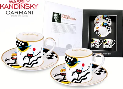 Obrázok produktu pre Sada dvoch šálok na espresso – dizajn Wassilyho Kandinskyho.