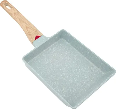 Zdjęcie produktu dla Mini patelnia do smażenia zielona kwadratowa nieprzywierająca ze stopu aluminium równomiernie podgrzewane jajka dla domu