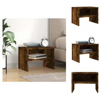 Immagine prodotto di vidaXL Comodino rovere fumé 40x30x30 cm materiale a base di legno - Comodini