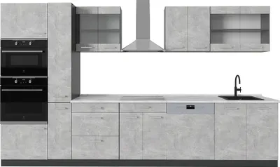 Produktbild von Küchenzeile Vicco R-Line Beton/Anthrazit 350 cm , AP Marmor, Model 53947