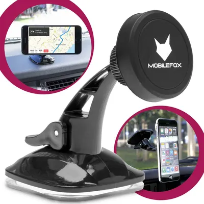 Produktbild von Mobilefox Universal 360° Magnet Saugnapf Handy KFZ -Halterung Halter Smartphone