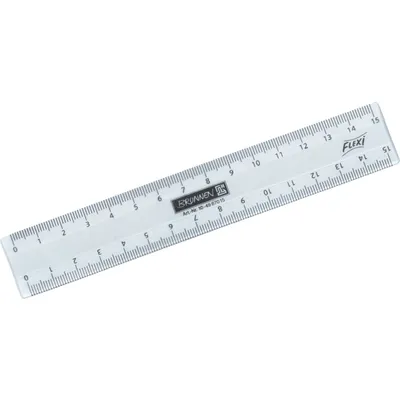 Produktbild von BRUNNEN Lineal 15cm Flexi glasklar 104987015