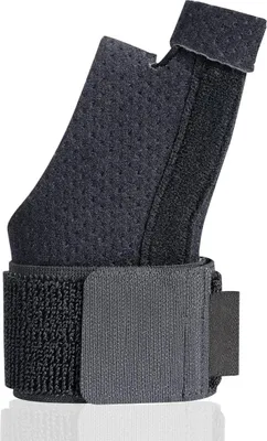 Produktbild von Wendbare Daumen- und Handgelenksschiene zur Stabilisierung bei Schnappfinger, Schmerzen, Arthritis, Sehnenentzündung, Verstauchung und Karpaltunnelsyndrom, atmungsaktiv