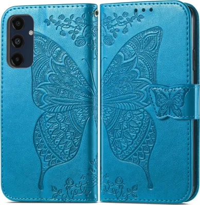 Produktbild von Samsung Galaxy A16 Hülle - Coverup Schmetterling Klapphülle - Blau