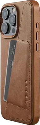 Obrázok produktu pre Mujjo Wallet Leather Case, Ochranný obal, Apple, iPhone 15 Pro Max, 17 cm (6.7"), Opálenie
