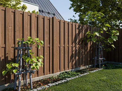 Produktbild von Bretterzaun Pinus DIY-Bausatz Kiefer KDI braun