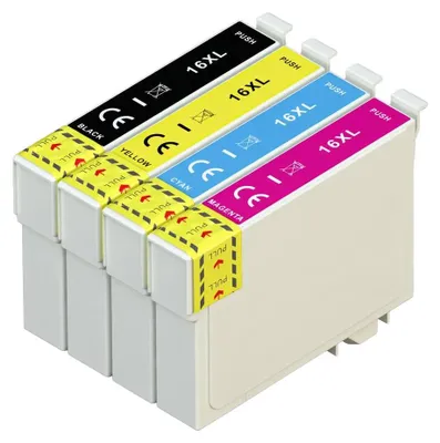 Produktbild von Boxstuff Tinte kompatibel mit Epson 16XL Multipack – kompatibel mit Epson 16 XL – 4er-Pack Patronen Schwarz und Farbe für Epson WorkForce WF-2010W / WF-2110W / WF-2510WF bis WF-2760DWF