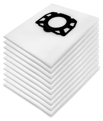 10 Filterbeutel für Kärcher WD4-WD6, MV4-MV6, Vlies, 42x49 cm