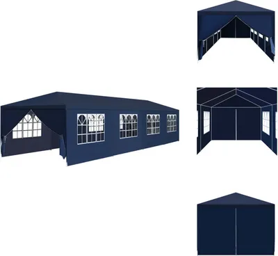 Image de vidaXL Tente de jardin 3x12 m Bleu - Pavillons & Tentes de réception