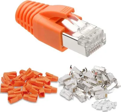 Immagine prodotto di 20 connettori RJ45 Cat7 in metallo schermati