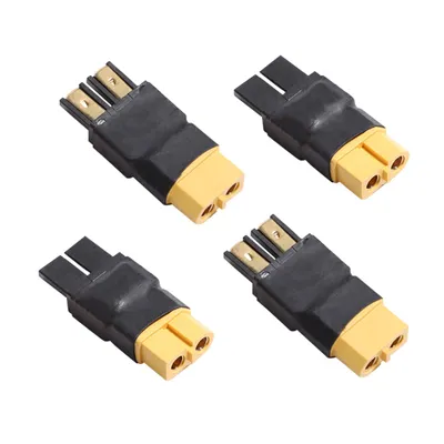 Image de Lot de 4 adaptateurs de chargeur sans fil RC : de mâle TRX Traxxas vers femelle XT60, adaptateur LiPo XT, LSKF-174 (fiche TRX vers prise XT60)