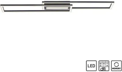 Produktbild von Leuchten Direkt LED CCT Deckenleuchte Asmin schwarz 95 x 17,5 cm dimmbar