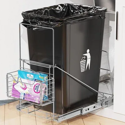 Zdjęcie produktu dla Regulowany kosz na śmieci pod szafką