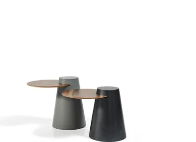 Produktbild von Set 2x Couchtische Kaffeetische Beistelltische Designer Runde Glastische