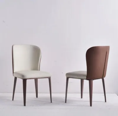 Produktbild von Esszimmerstuhl Designer Einsitzer Ohne Armlehnen Holzstuhl Polstermöbel