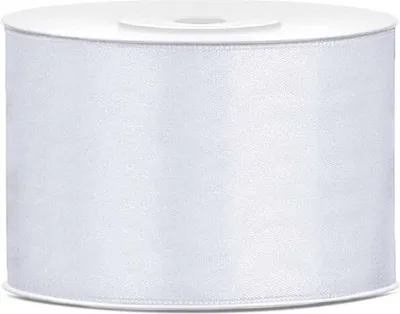 Produktbild von Satinband, weißes Band 50mm/25m