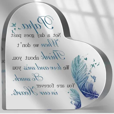 Productafbeelding van Herdenkingsgeschenken - Sympathie Decoratie - Troost Bieden - Hartvormig Acryl - 99 x 99 cm - Transparant
