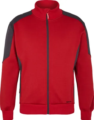 Produktbild von F. Engel Galaxy Sweatcardigan mit Kragen, Tomato Red/Anthrazit Grau, Gr. 4XL