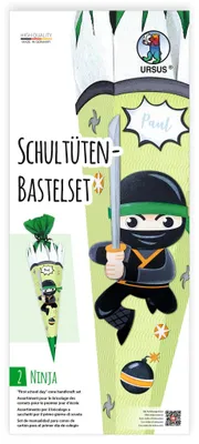 Produktbild von URSUS Schultüten-Bastelset "Ninja"